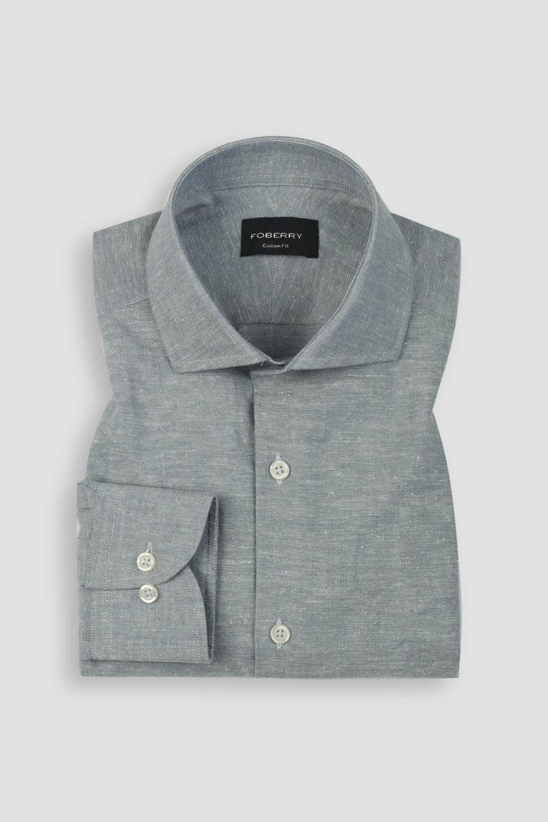 Carolina Blue Irish Linen Shirt