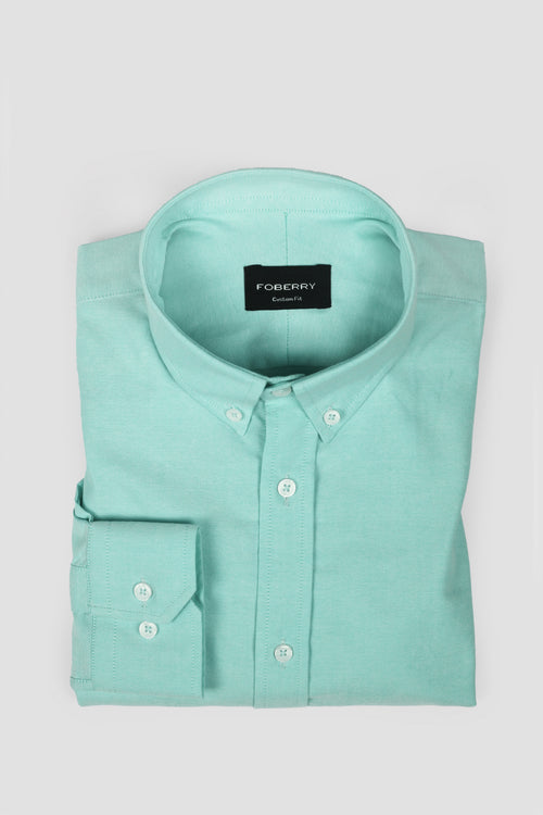 Aqua Green Oxford Shirt - Foberry Pakistan