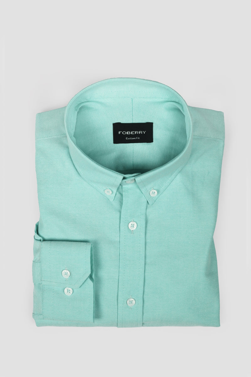 Aqua Green Oxford Shirt - Foberry Pakistan