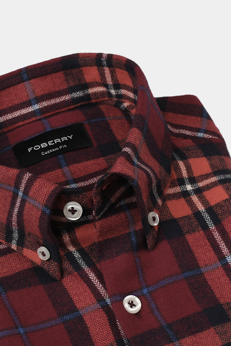 Multi Red Tartan Winter Flannel Shirt