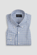 Soft Sky Blue & Mustard Gingham Shirt
