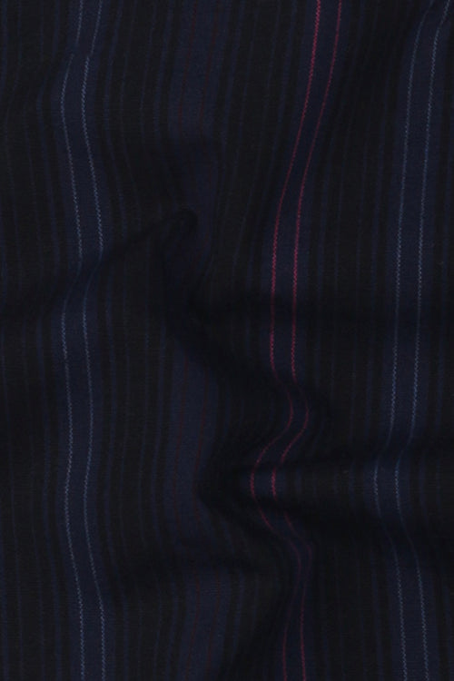 Black and Blue Parallel Striped