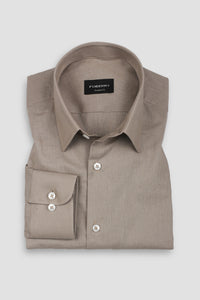 Light Taupe Linen Shirt