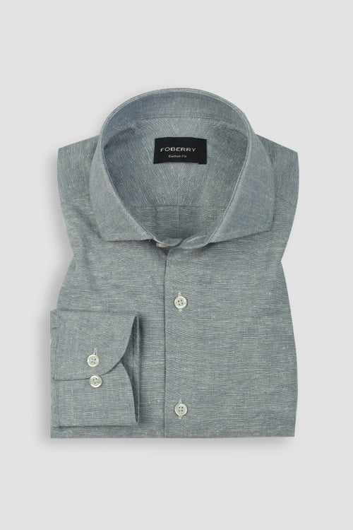 Carolina Blue Irish Linen Shirt