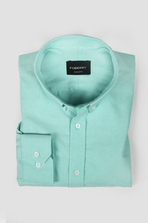 Aqua Green Oxford Shirt - Foberry Pakistan