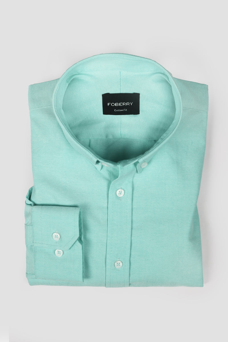 Aqua Green Oxford Shirt - Foberry Pakistan