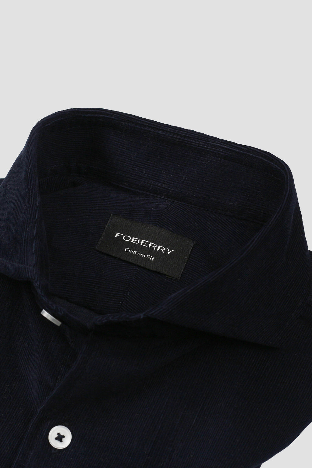 Navy Blue Corduroy Shirt - Foberry Pakistan