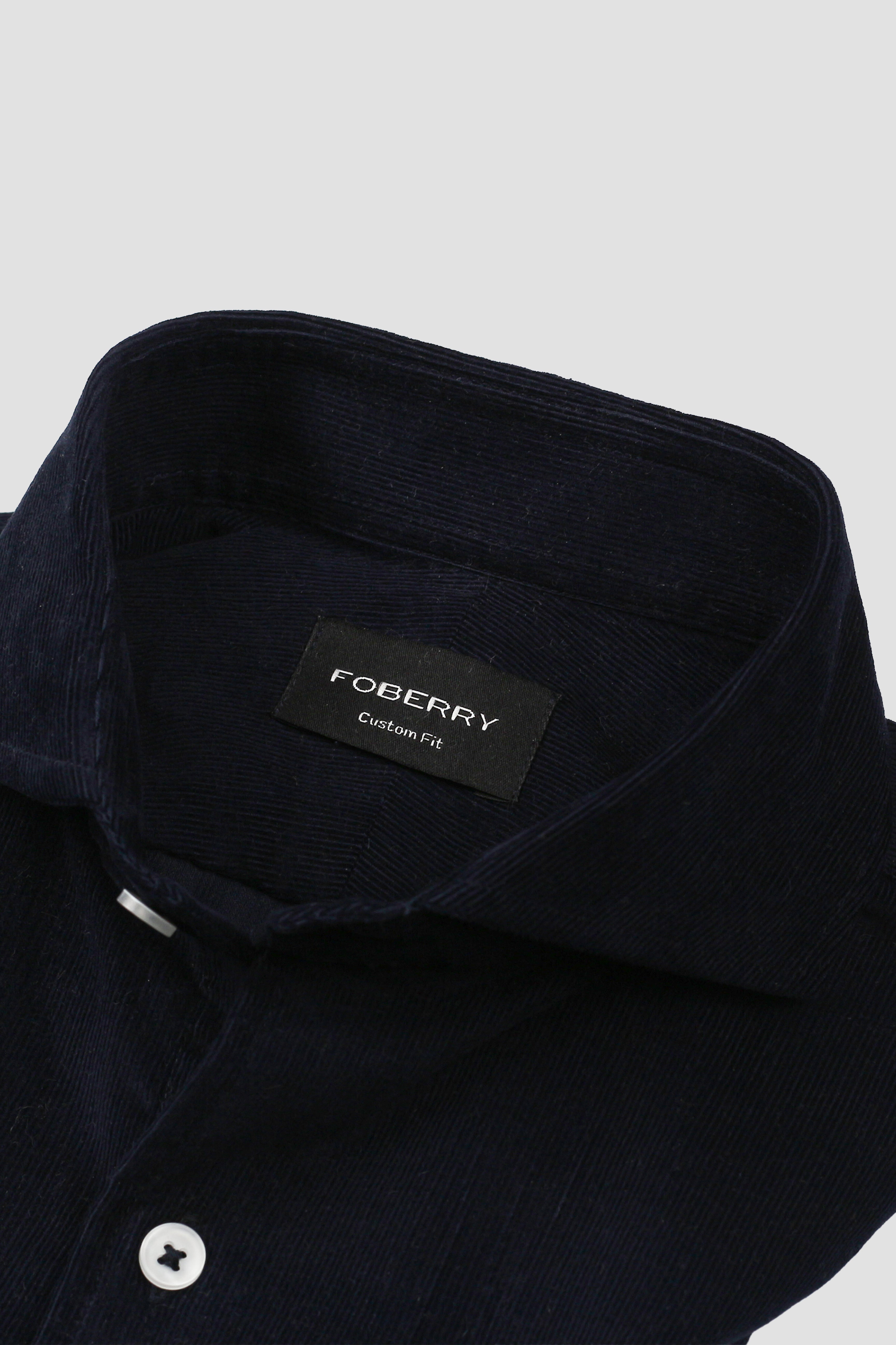Navy Blue Corduroy Shirt - Foberry Pakistan