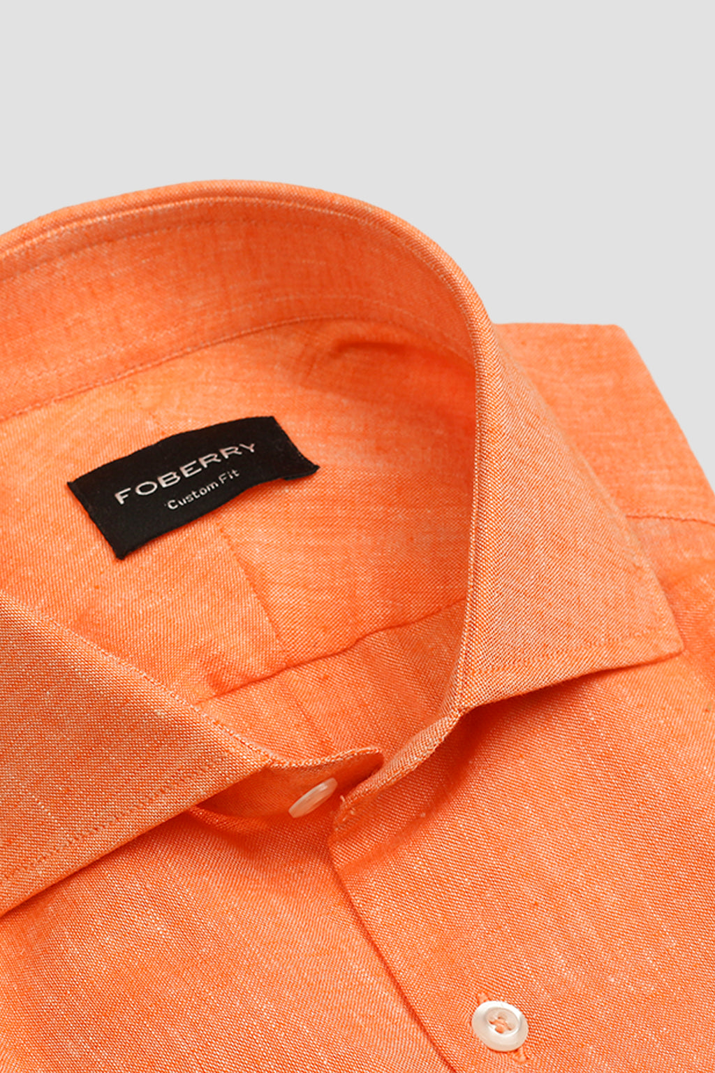 Soft Pastel Orange Italian Linen Shirt