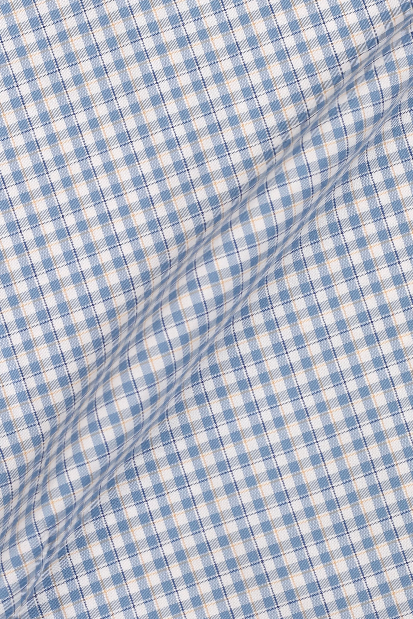 Soft Sky Blue & Mustard Gingham