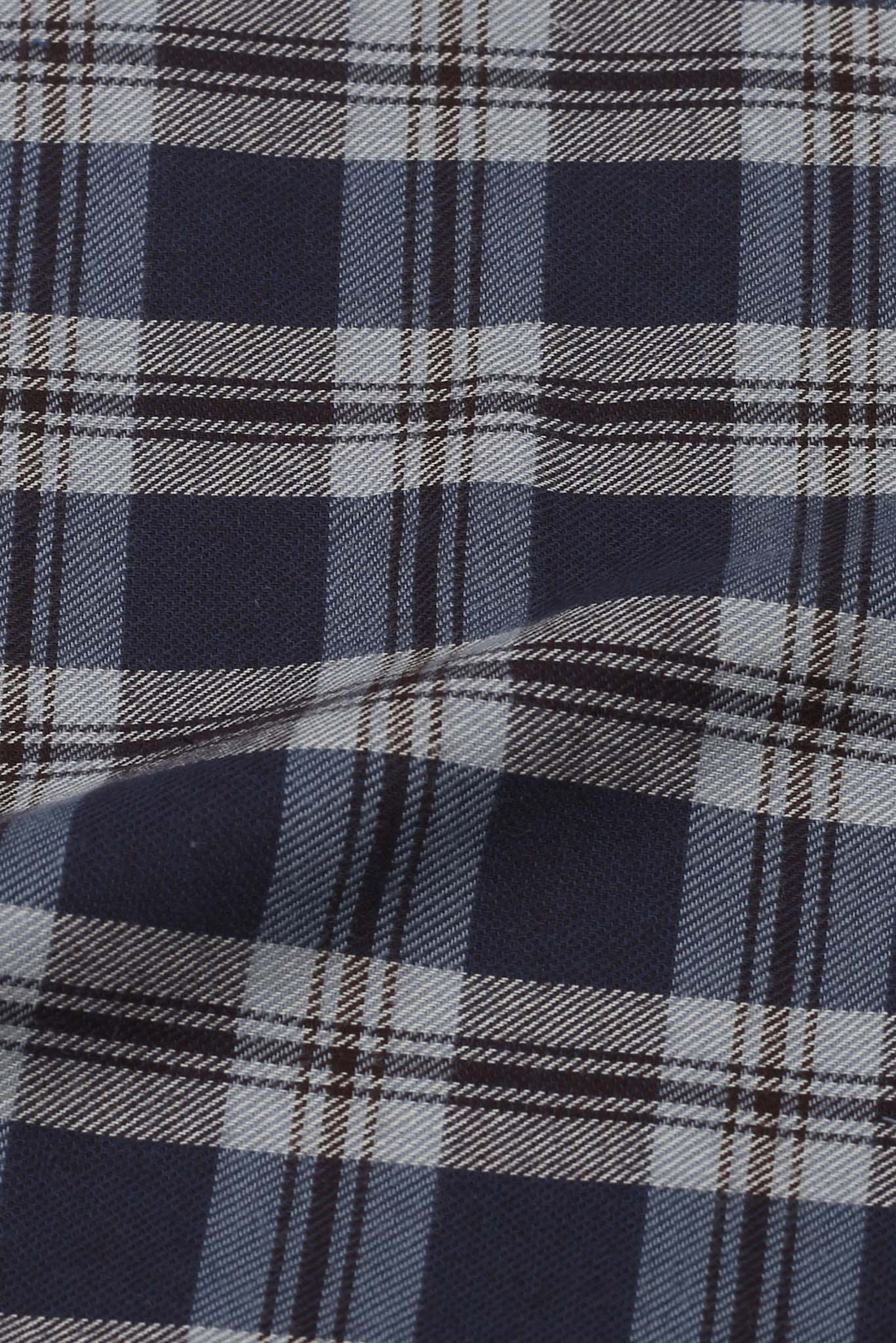 Brown & Blue Tartan Winter Flannel