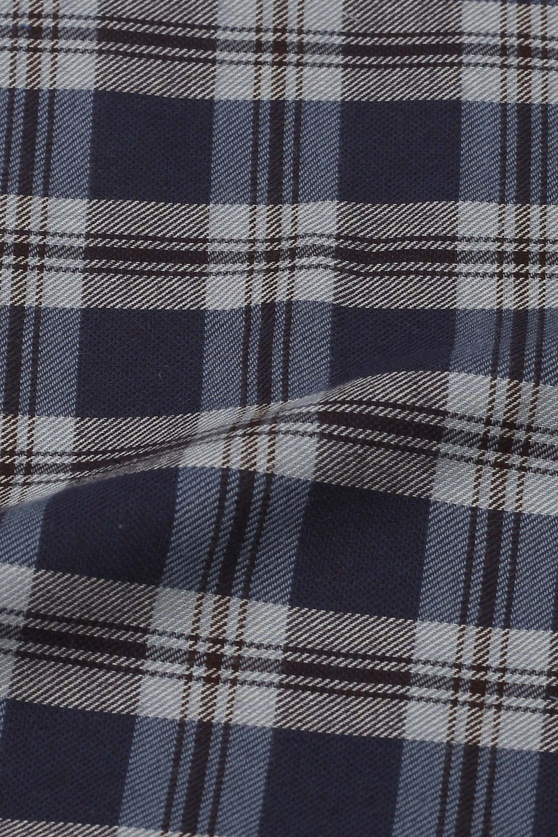 Brown & Blue Tartan Winter Flannel