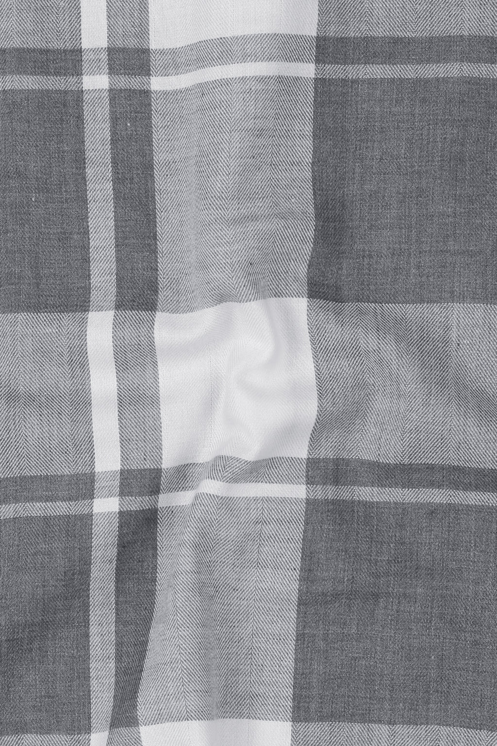 Marble Grey Plaid Winter Flannel Shirt