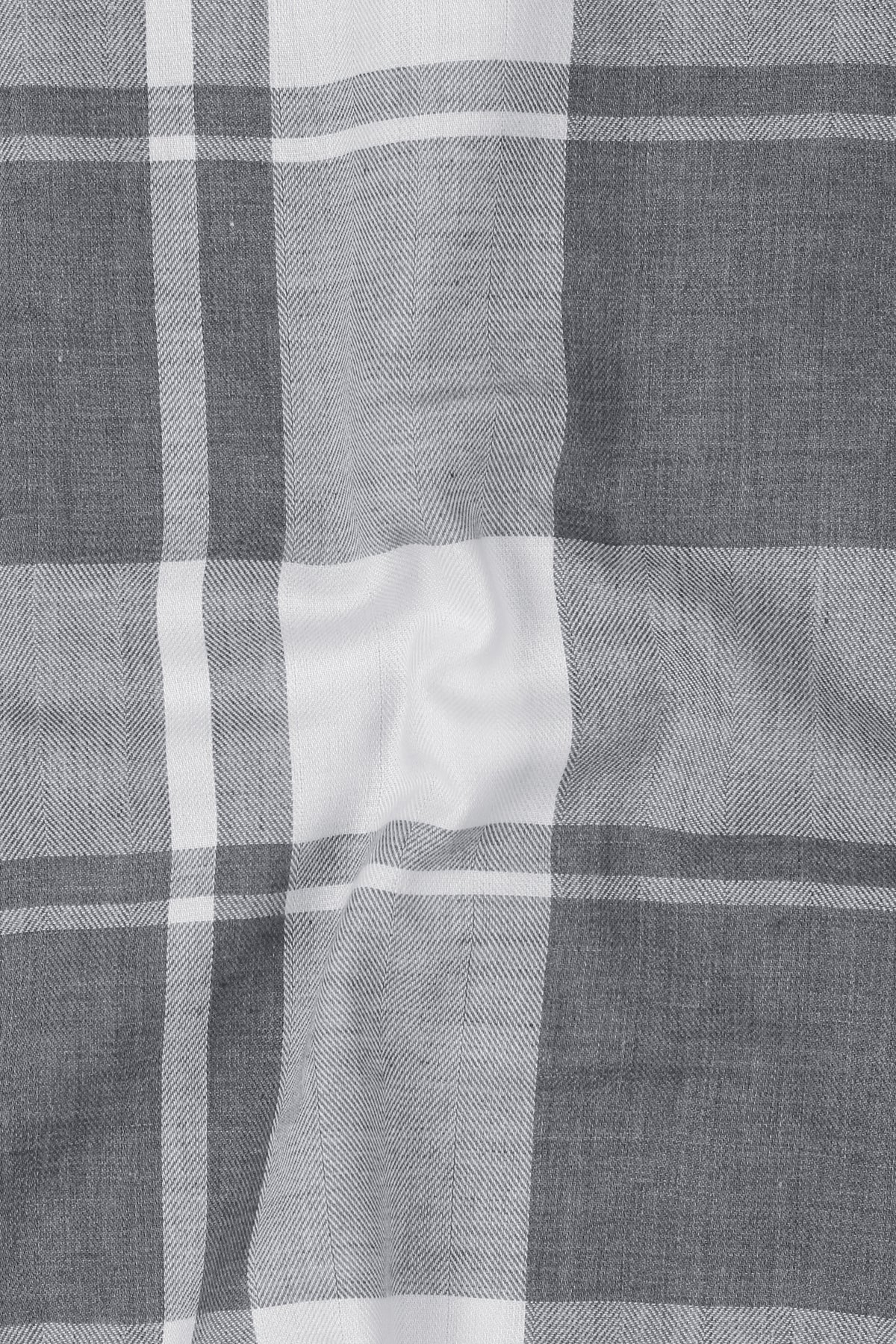Marble Grey Plaid Winter Flannel Shirt