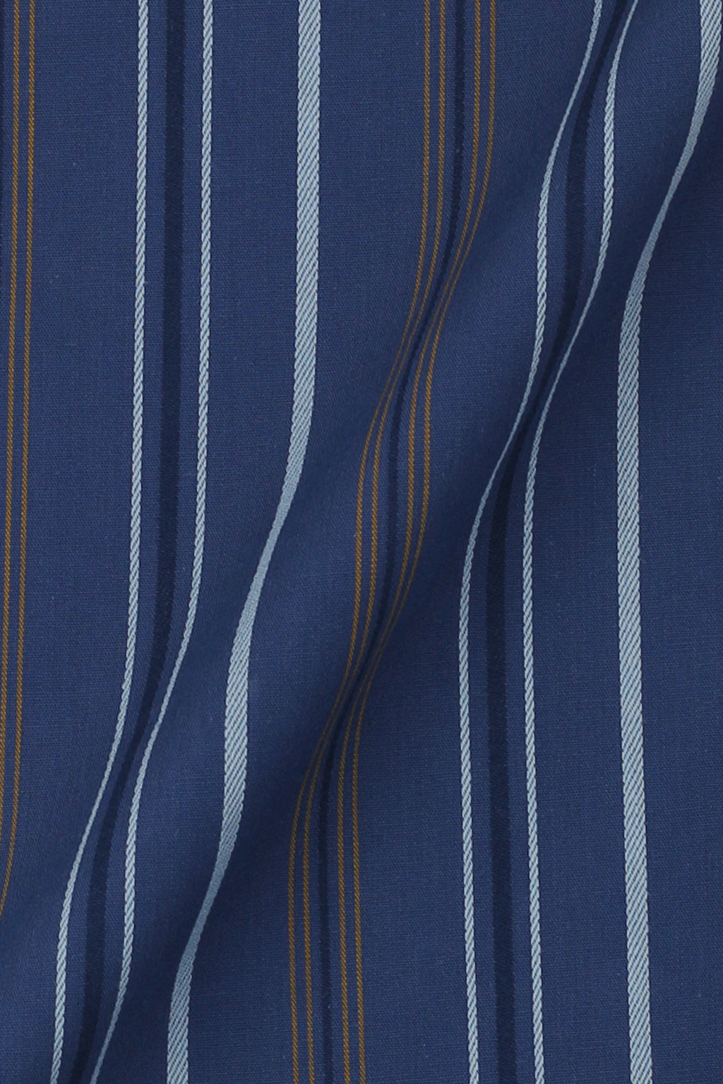 Cobalt Blue with Mustard Hairline Striped Shirt