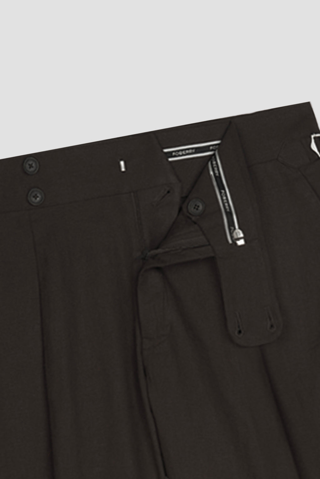 Chocolate Brown Linen Trousers