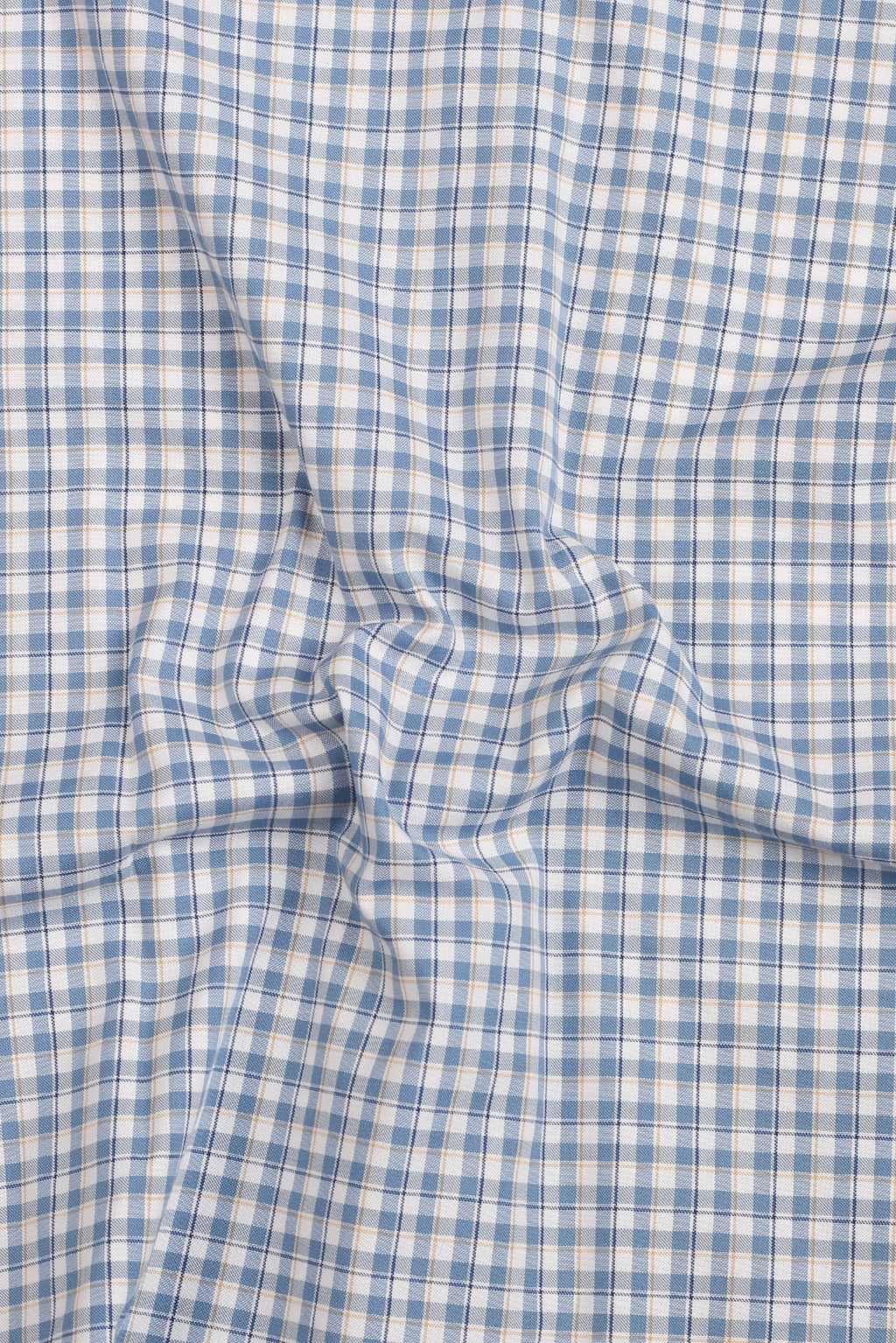 Soft Sky Blue & Mustard Gingham