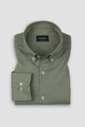 Soft Crocodile Green Irish Linen Shirt