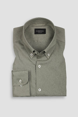 Olive Grey Featherweight Linen Shirt