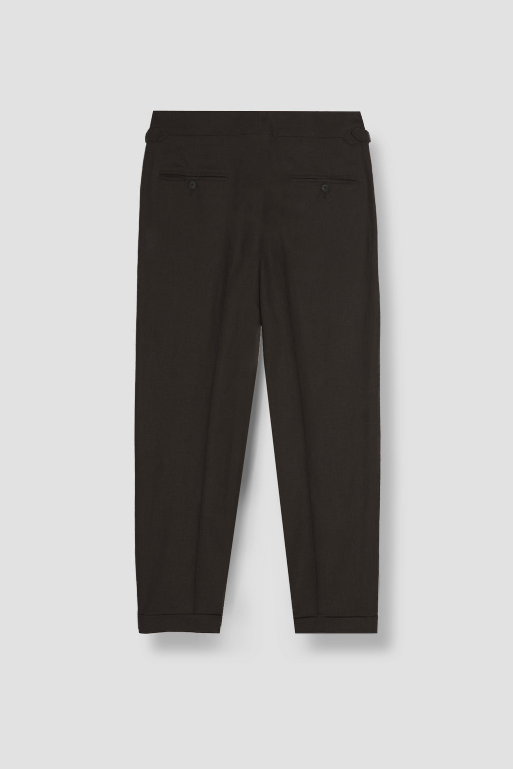 Chocolate Brown Linen Trousers