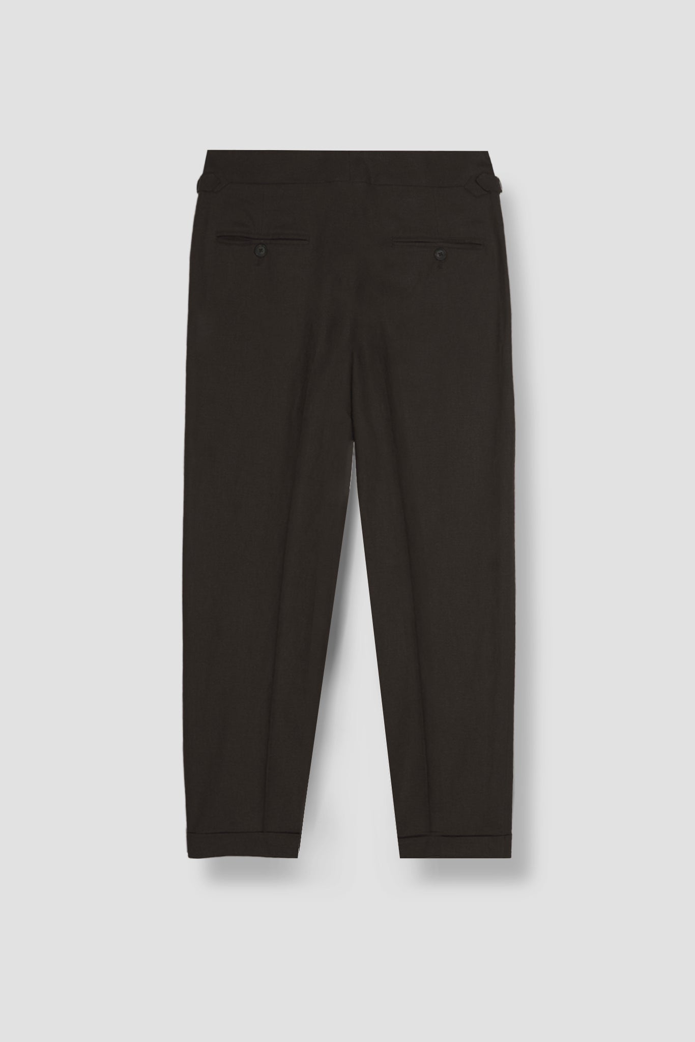 Chocolate Brown Linen Trousers