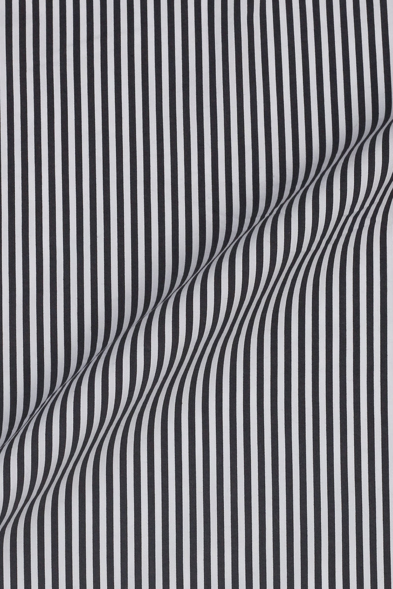 Charcoal Grey Bankers Stripes