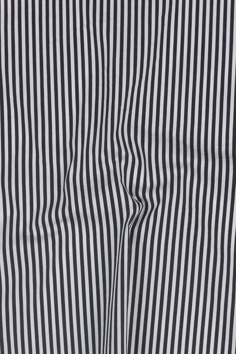 Charcoal Grey Bankers Stripes