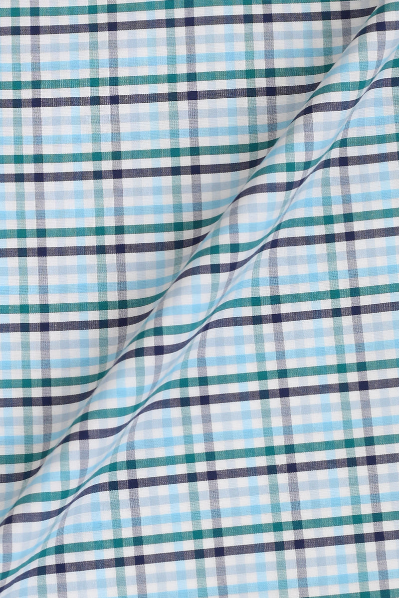 Soft Blue Green Gingham