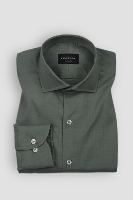 Pine Green Stretchable Linen Shirt