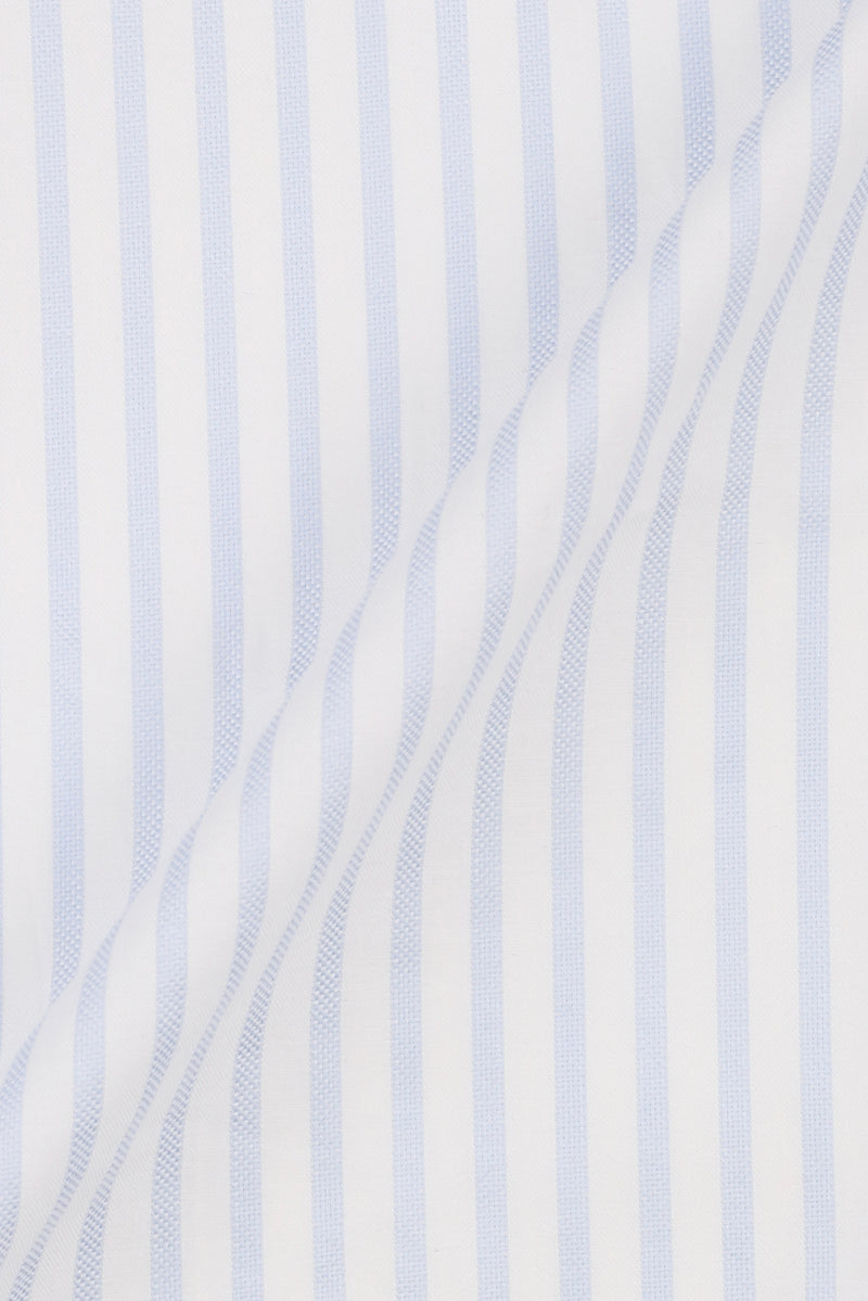Sky Blue Structured Striped