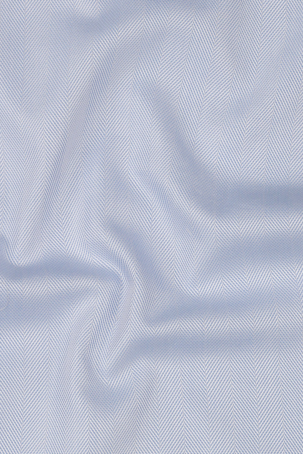 Sky Blue Herringbone Pin Collar Shirt