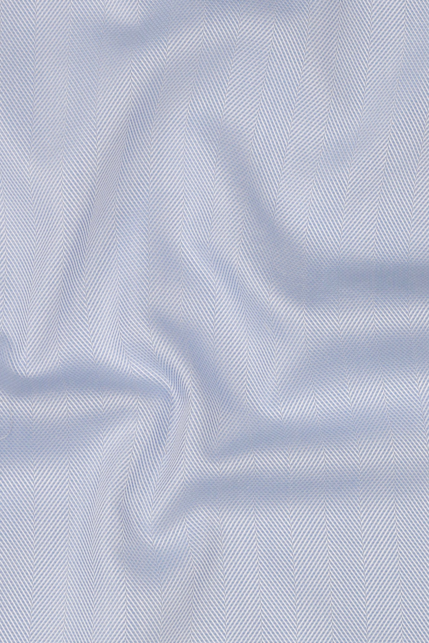 Sky Blue Herringbone Pin Collar Shirt