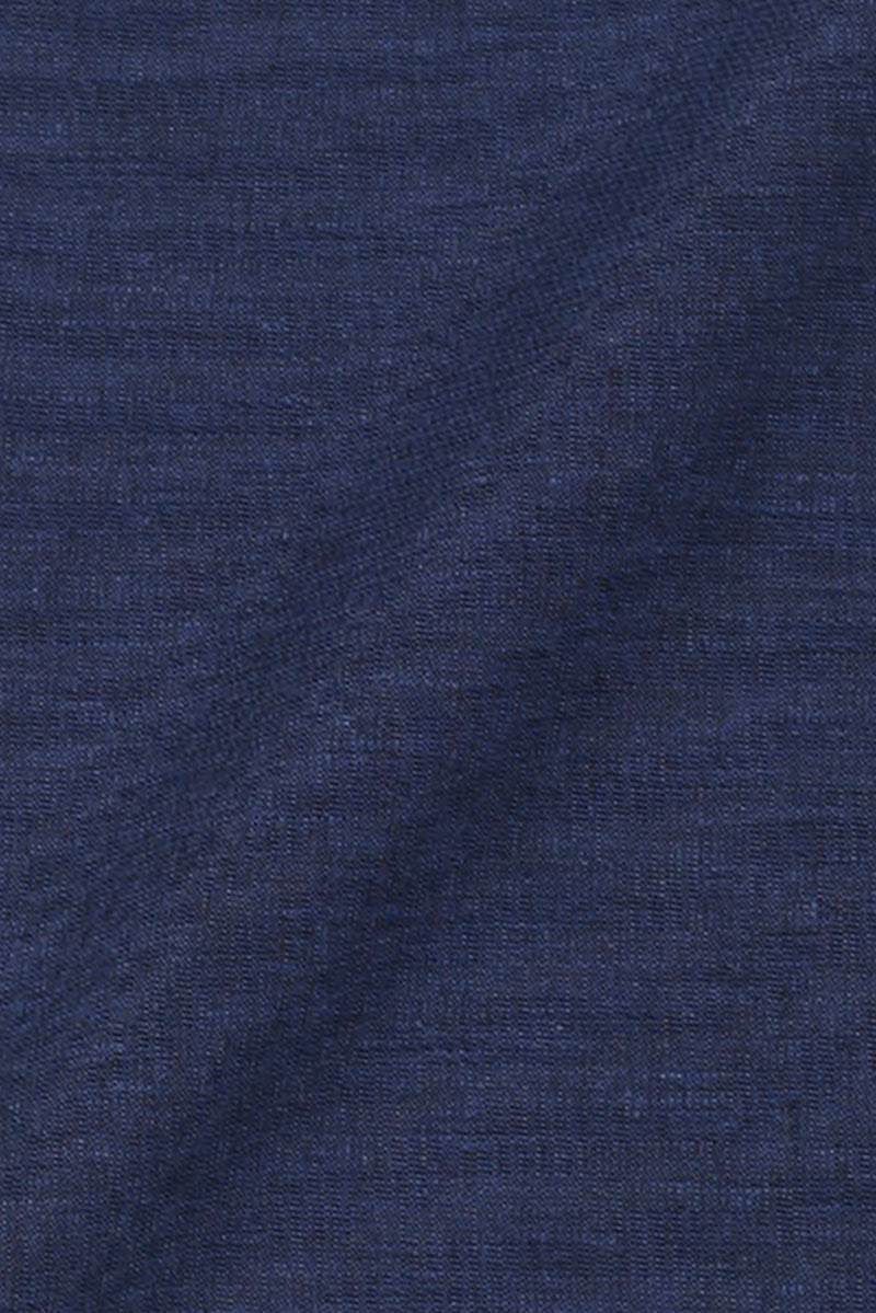 Soft Cobalt Blue Irish Linen Shirt