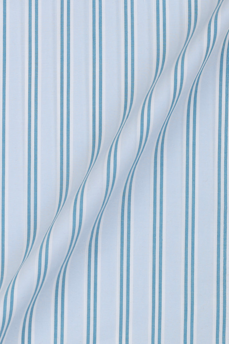 Soft Teal Green Dual Striped Shirt