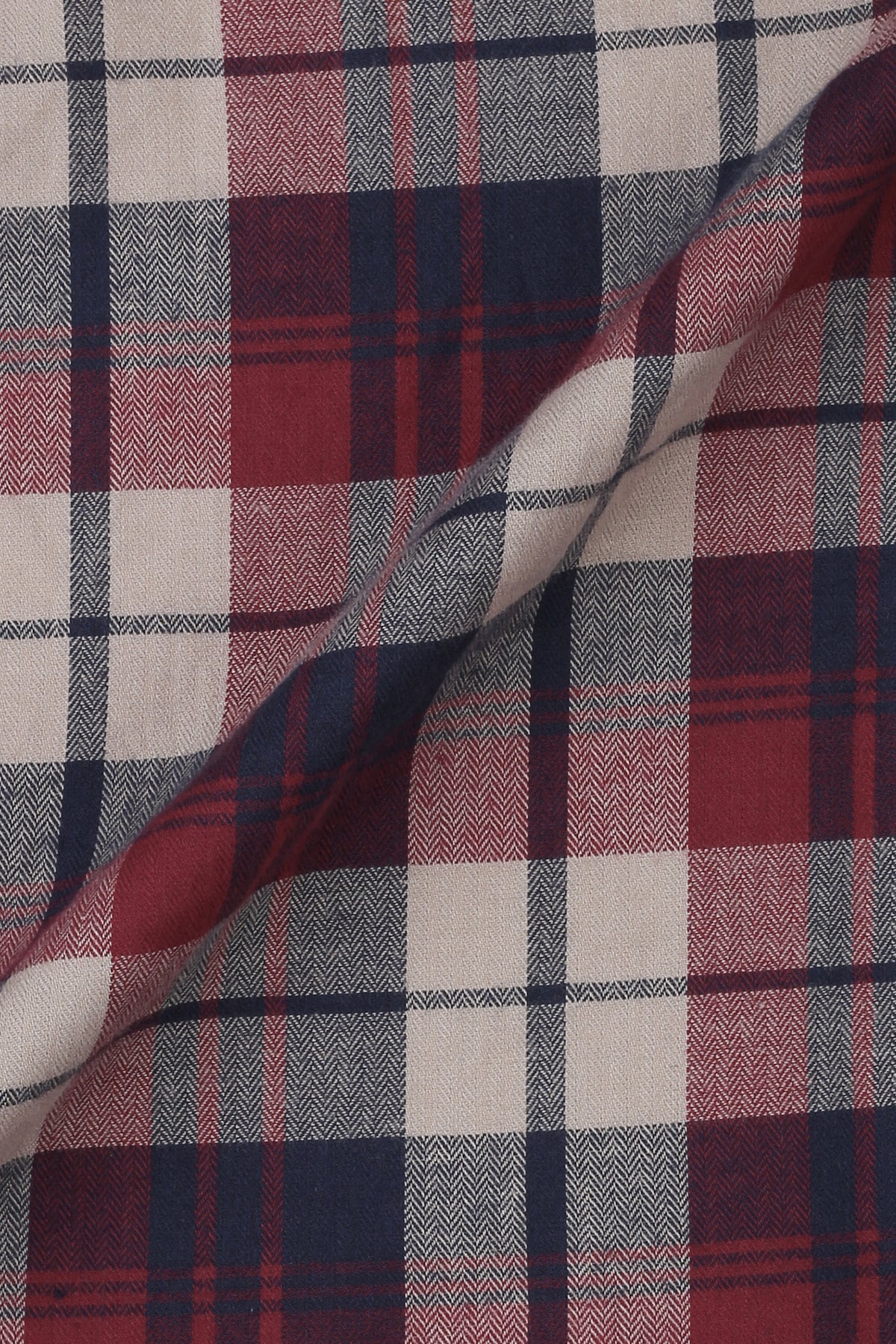 Beige Blue Tartan Winter Flannel Shirt