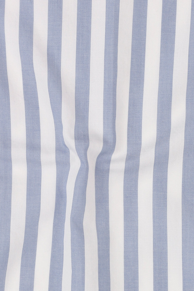 Sapphire Blue Bold Stripes Shirt