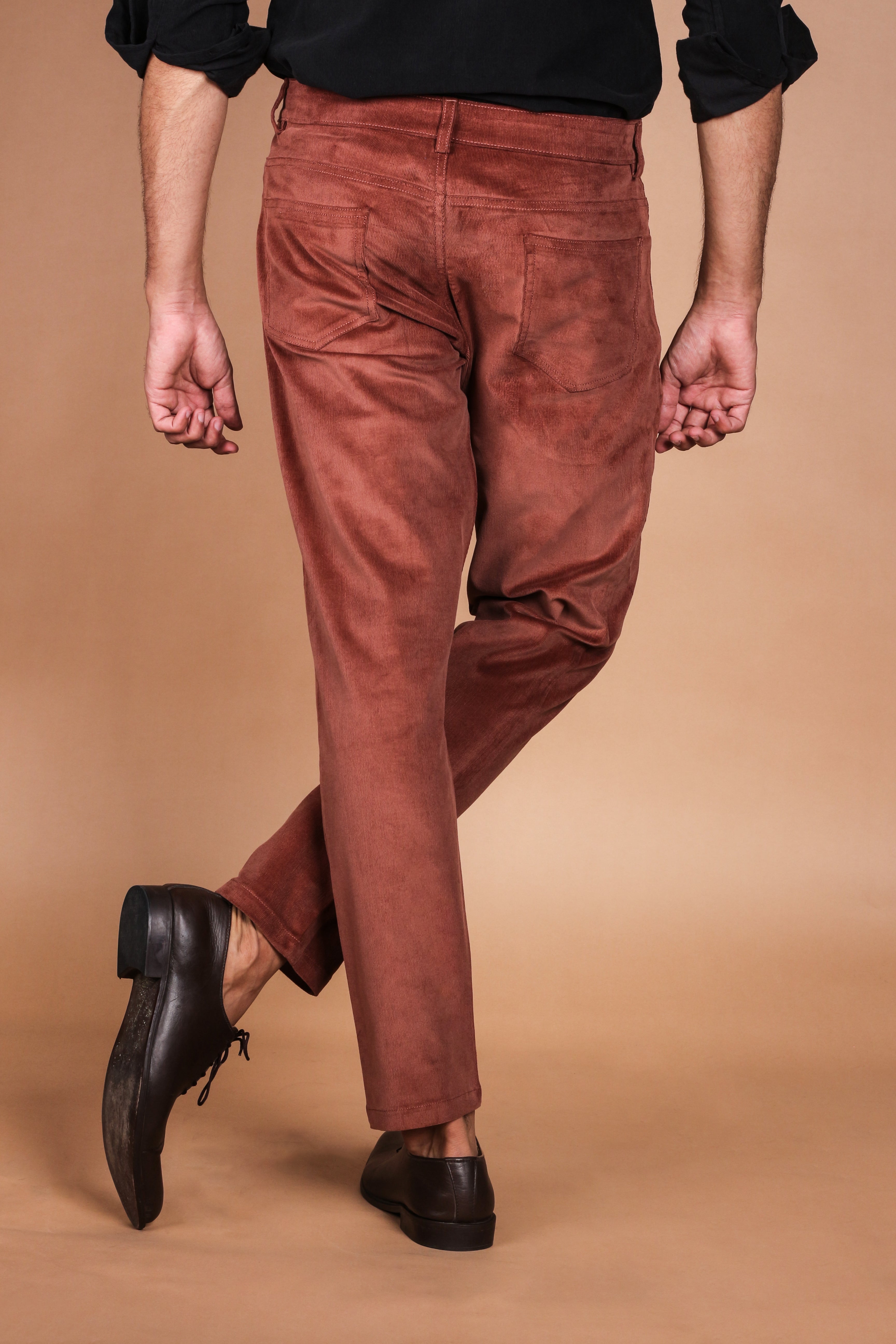 Mountain Brown Five Pocket Corduroy Trouser - Foberry Pakistan