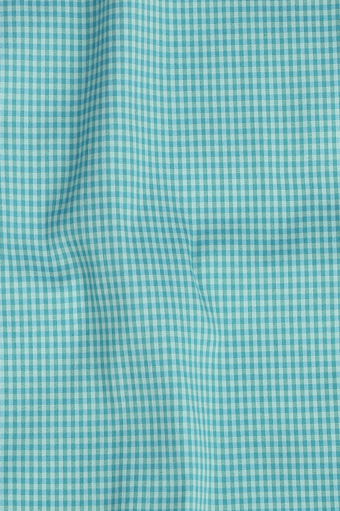 Teal Green Micro Gingham