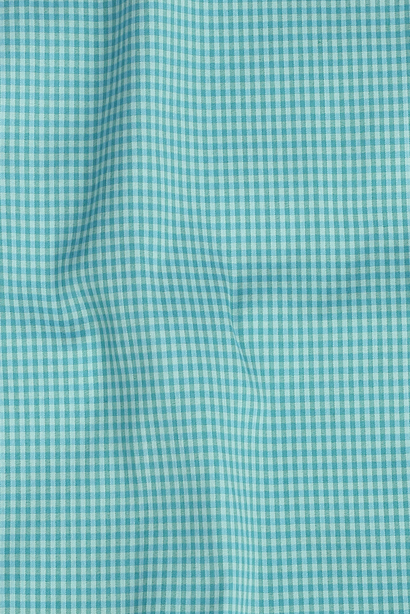 Teal Green Micro Gingham