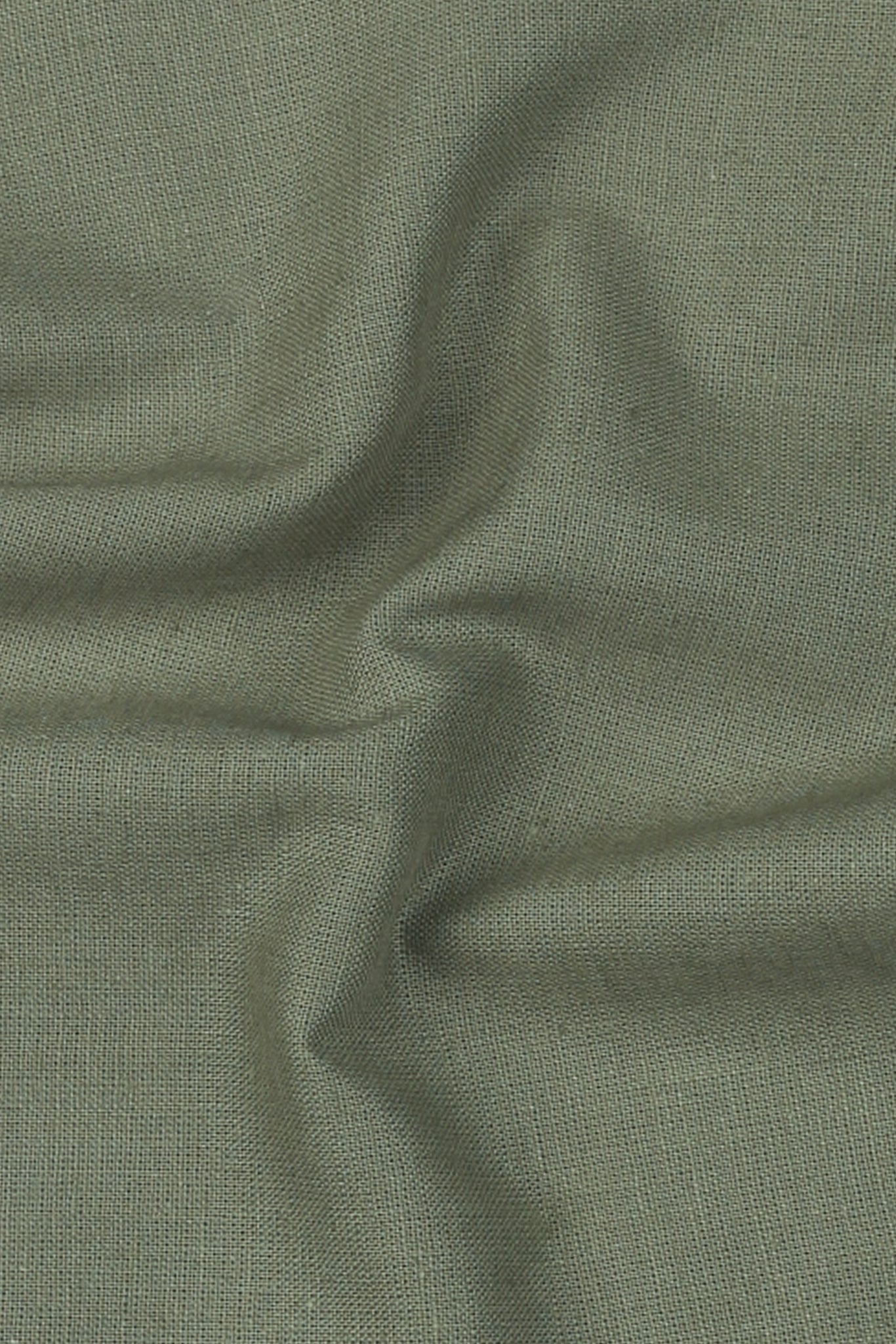 Soft Crocodile Green Irish Linen Shirt