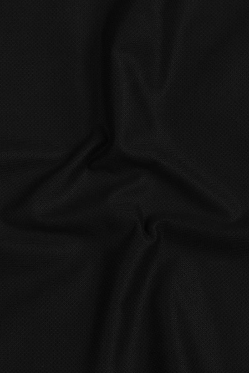 Black Self Structured Shirt