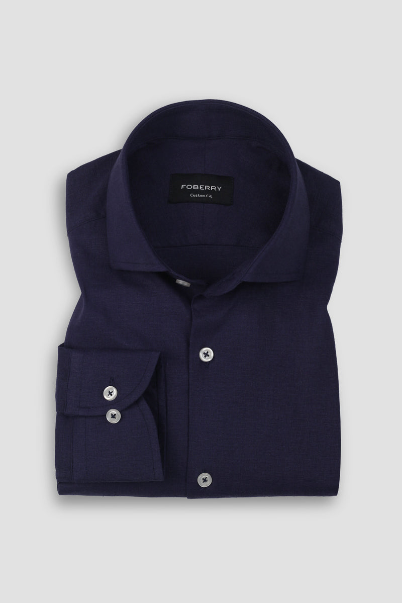 Purple Indigo Irish Linen Shirt