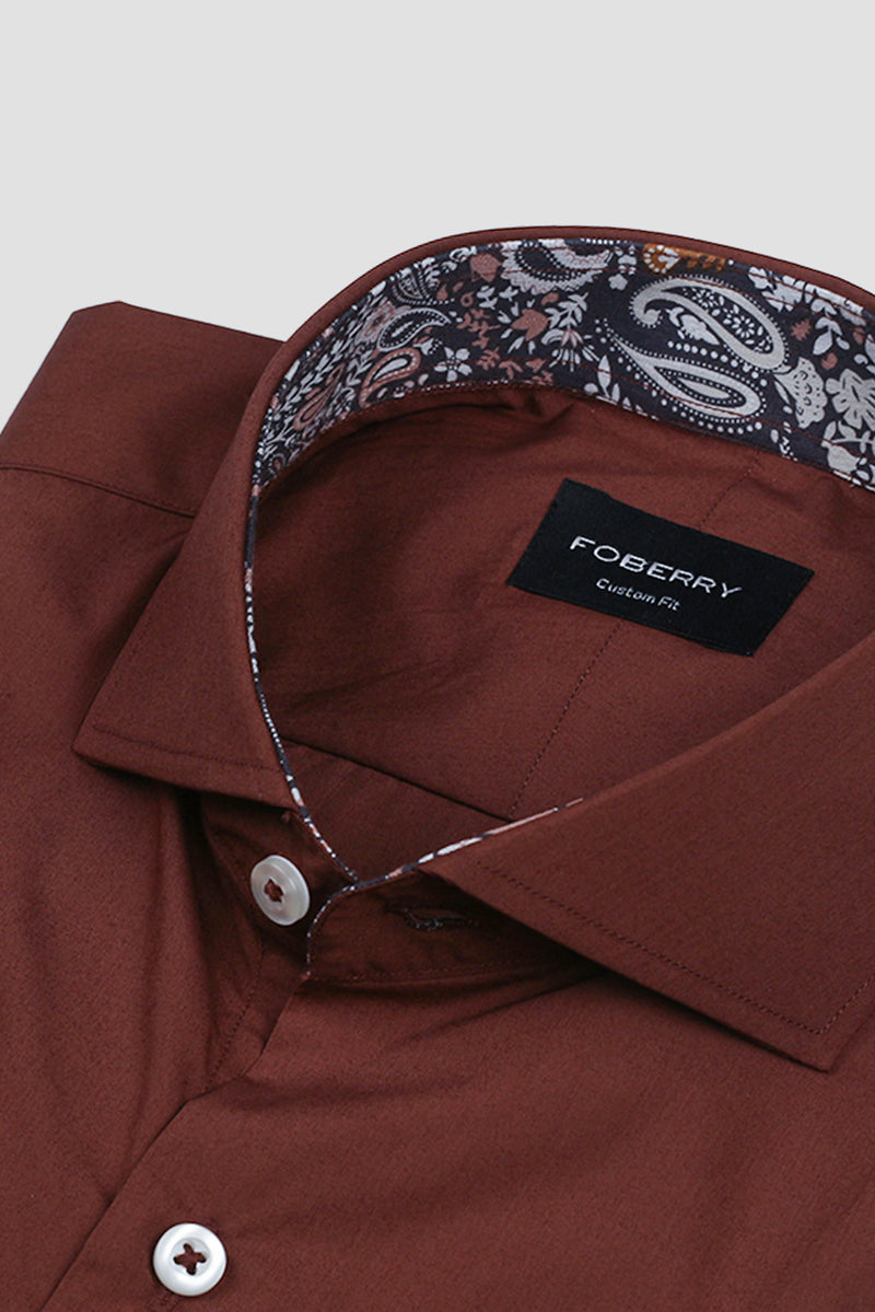 Brown Egyptian Poplin Shirt