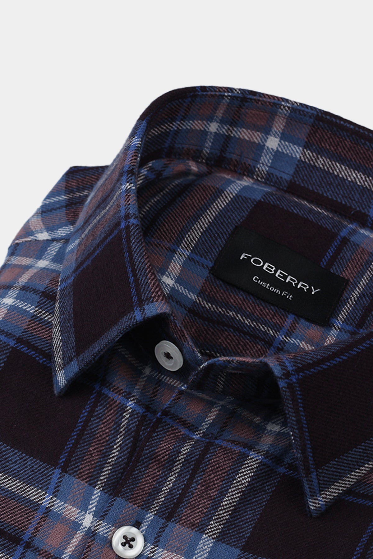 Brown & Blue Tartan Winter Flannel Shirt
