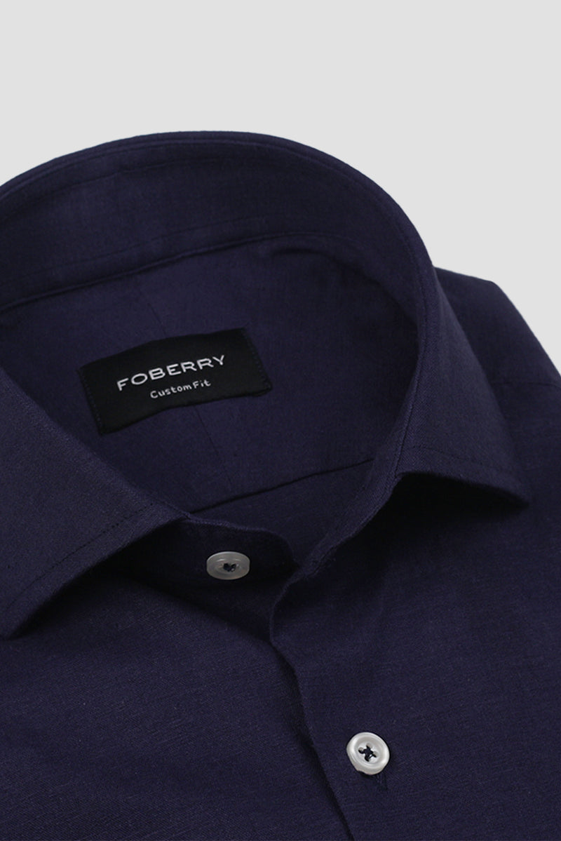 Purple Indigo Irish Linen Shirt