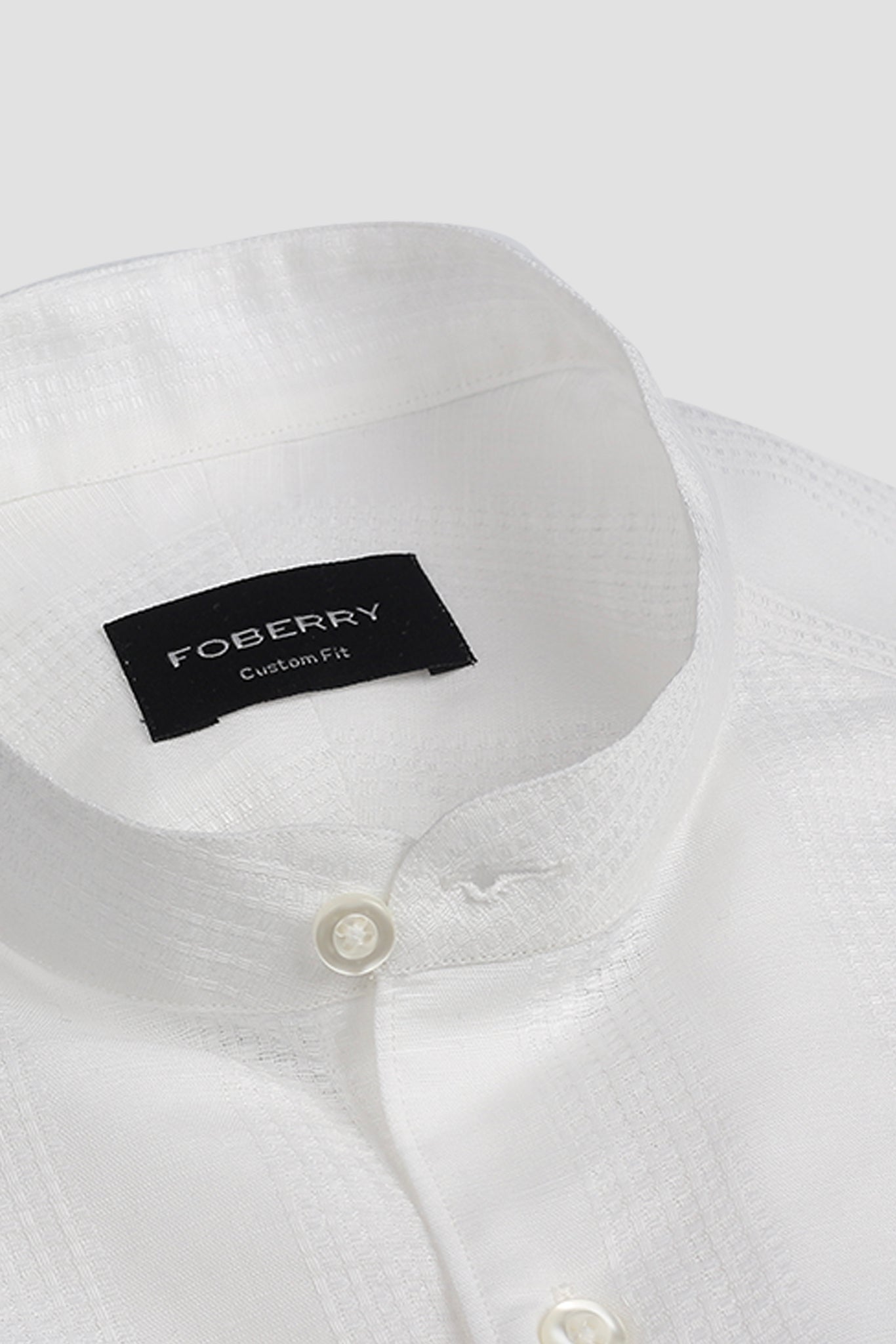 White Structured Linen Shirt