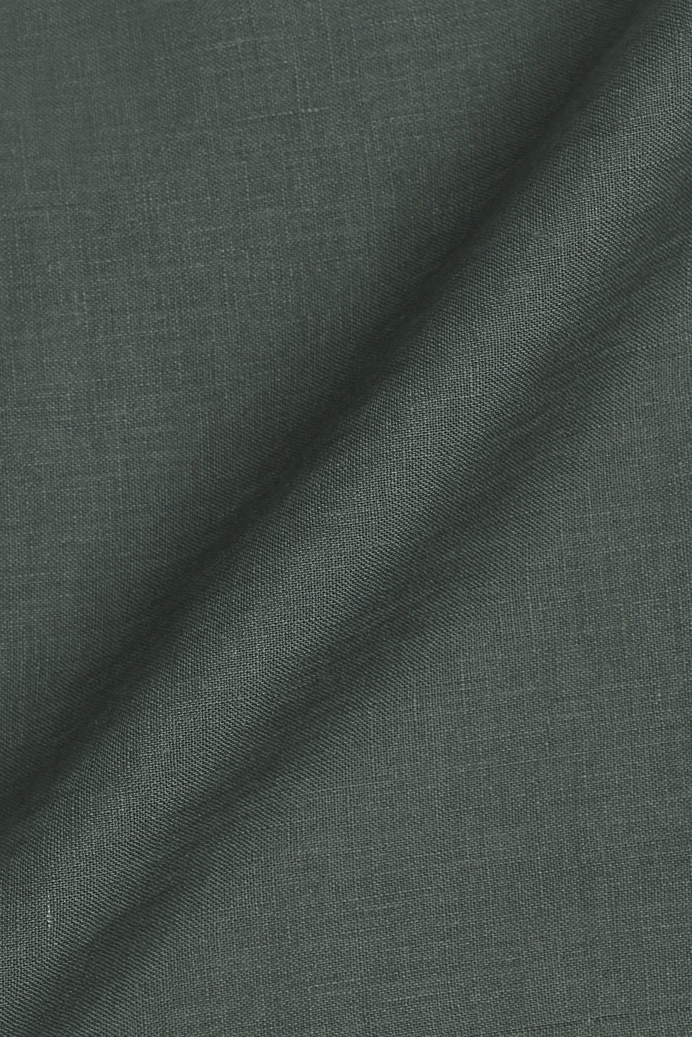 Dark Pine Green Irish Linen Shirt
