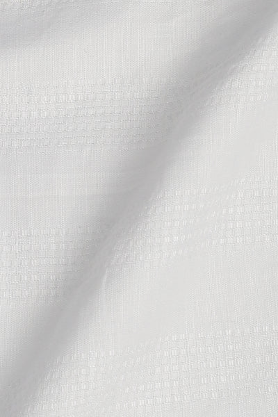 White Structured Linen