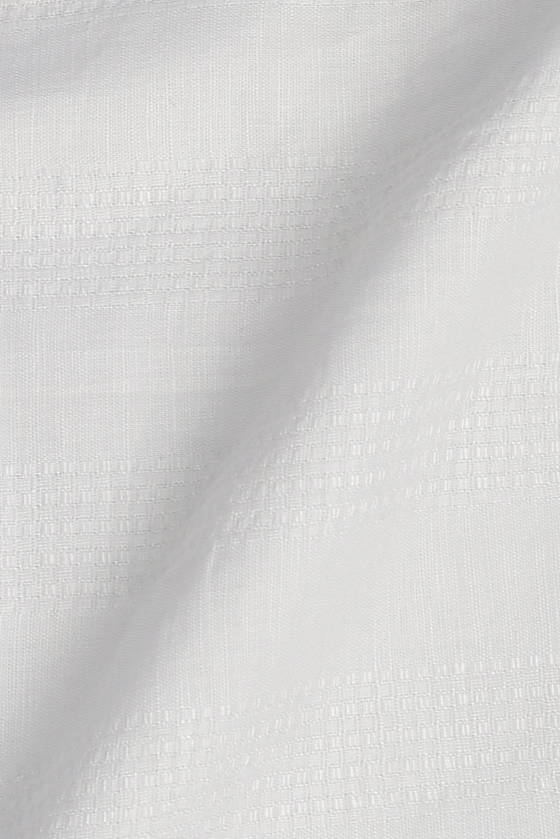 White Structured Linen