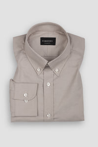 Crisp Beige Oxford Shirt